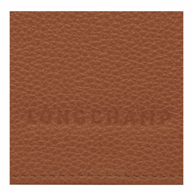 Portfele Longchamp Le FOULONNÉ Continental Damskie Caramel Polska | L3044021121