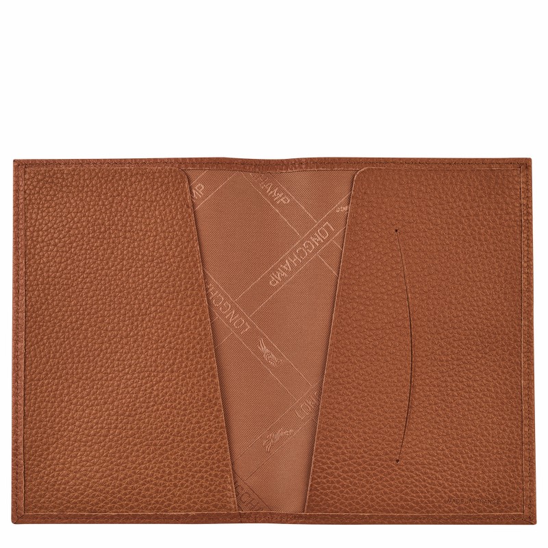 Posiadacz Paszportu Longchamp Le FOULONNÉ Męskie Caramel Polska | L3416021121-