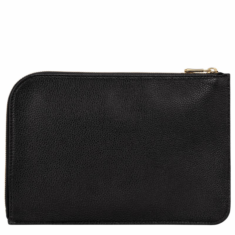 Pouches Longchamp Le FOULONNÉ Damskie Czarne Polska | 30040021001