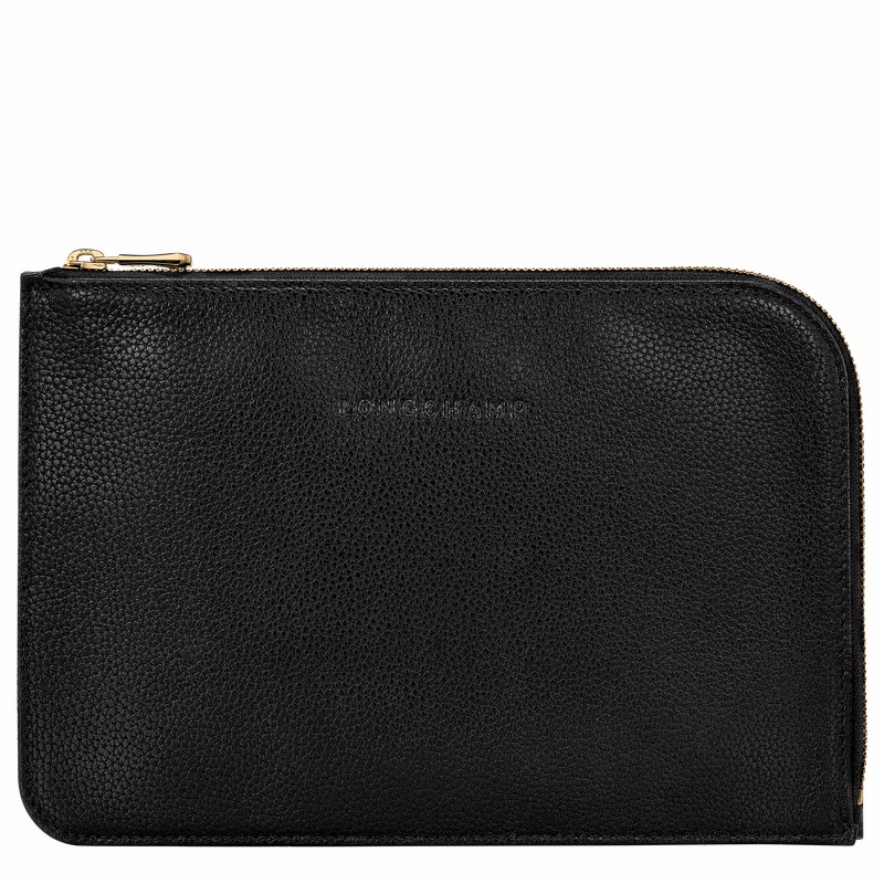 Pouches Longchamp Le FOULONNÉ Damskie Czarne Polska | 30040021001