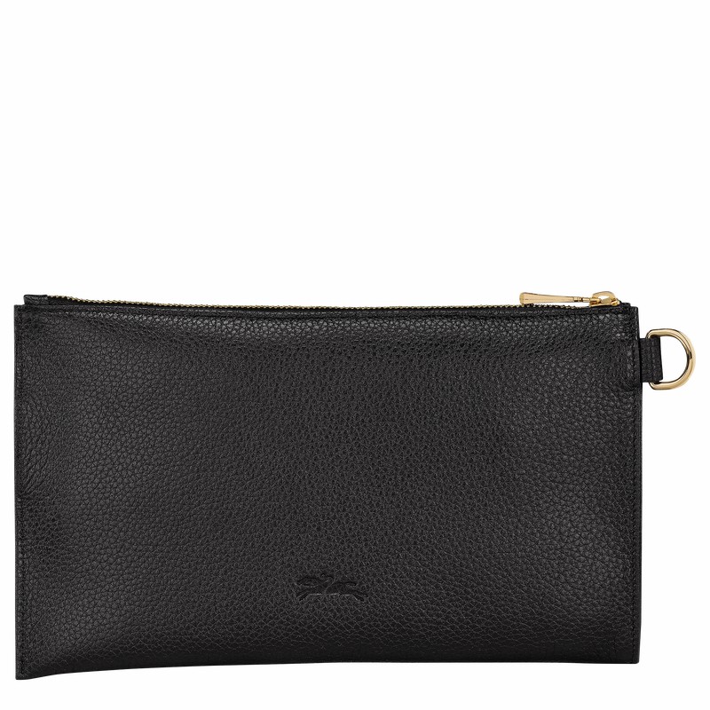 Pouches Longchamp Le FOULONNÉ Damskie Czarne Polska | L2541021001