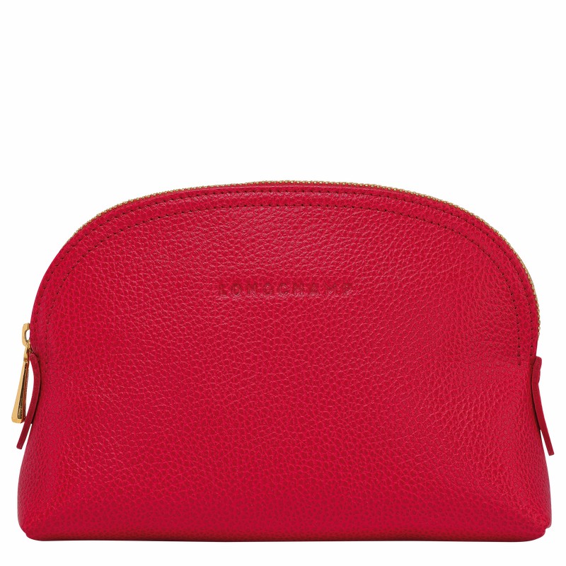 Pouches Longchamp Le FOULONNÉ Damskie Czerwone Polska | L2527021C39