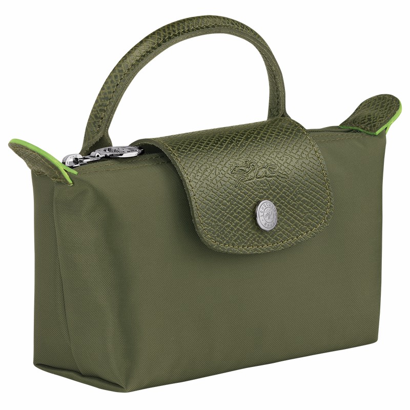 Pouches Longchamp Le Pliage Green Męskie Zielone Polska | 34175919479-