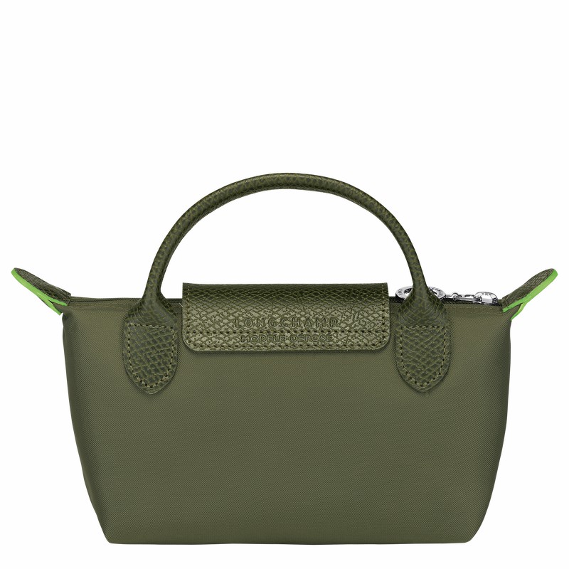 Pouches Longchamp Le Pliage Green Męskie Zielone Polska | 34175919479-