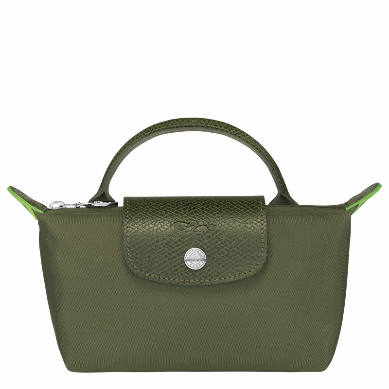 Pouches Longchamp Le Pliage Green Męskie Zielone Polska | 34175919479-