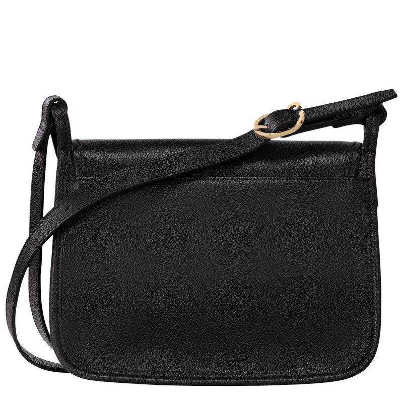 Torba Crossbody Longchamp Le FOULONNÉ M Damskie Czarne Polska | 10135021001