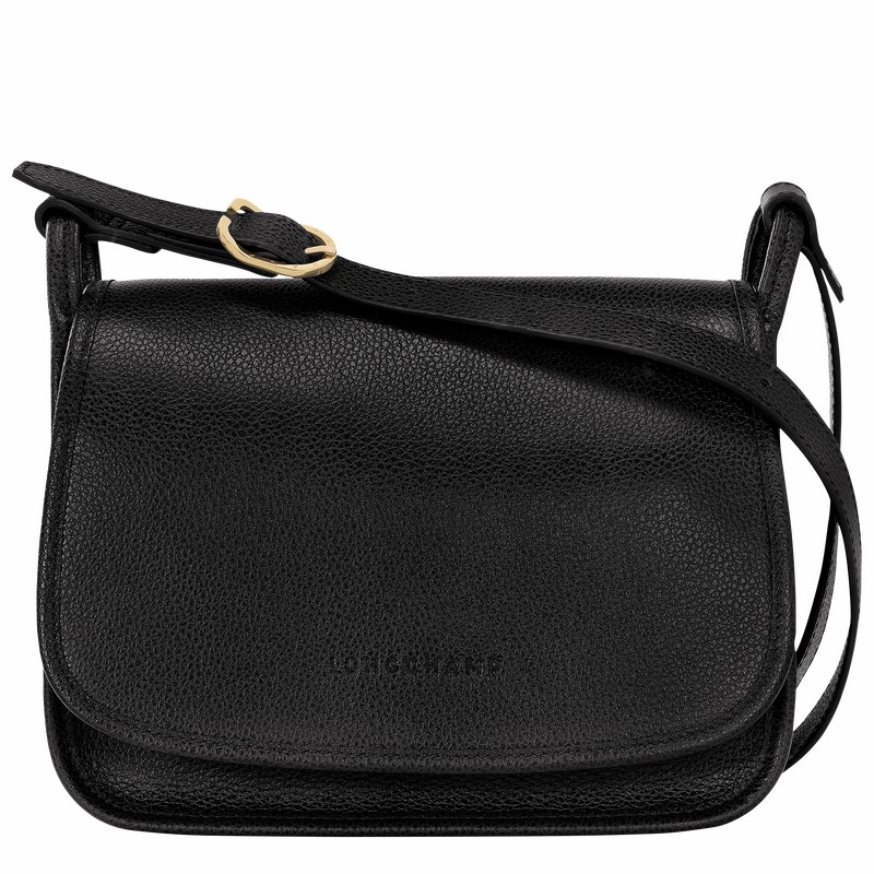 Torba Crossbody Longchamp Le FOULONNÉ M Damskie Czarne Polska | 10135021001