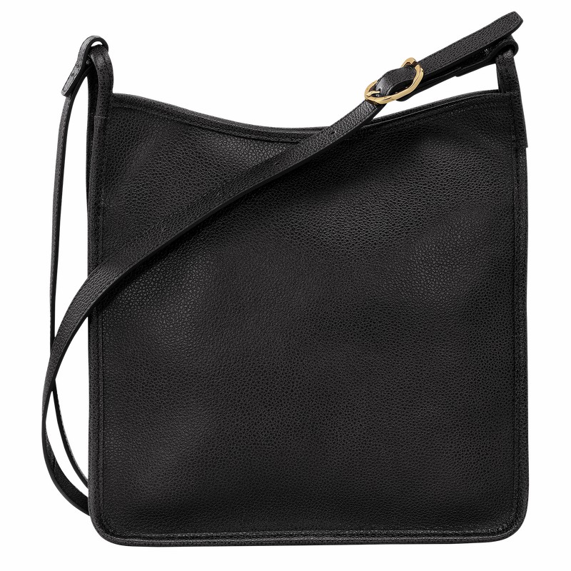 Torba Crossbody Longchamp Le FOULONNÉ M Damskie Czarne Polska | 10140021001