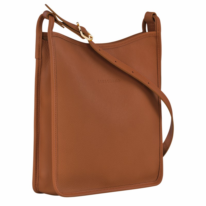 Torba Crossbody Longchamp Le FOULONNÉ M Damskie Caramel Polska | 10140021121