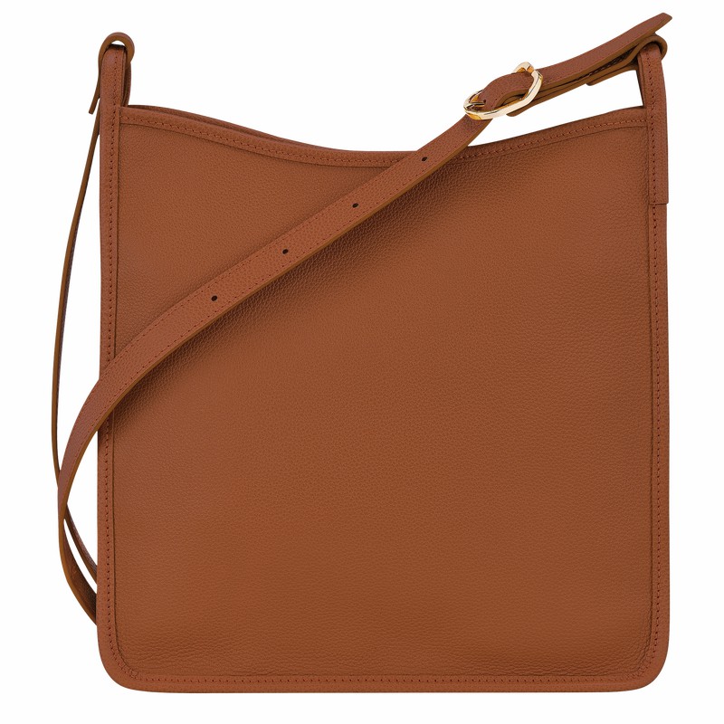 Torba Crossbody Longchamp Le FOULONNÉ M Damskie Caramel Polska | 10140021121