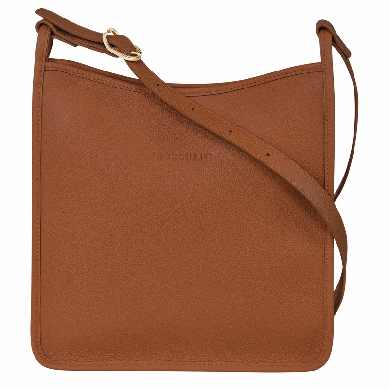 Torba Crossbody Longchamp Le FOULONNÉ M Damskie Caramel Polska | 10140021121