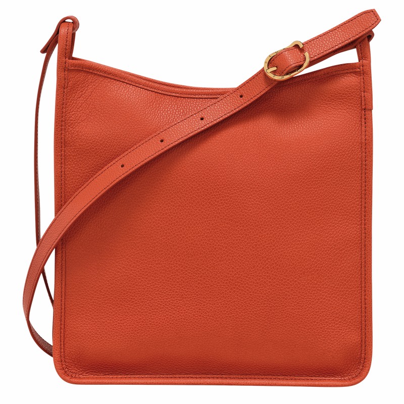 Torba Crossbody Longchamp Le FOULONNÉ M Damskie Pomarańczowe Polska | 10140021685