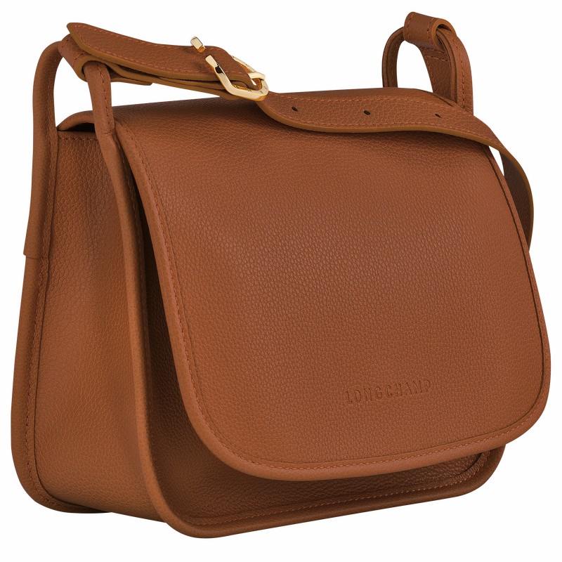 Torba Crossbody Longchamp Le FOULONNÉ M Damskie Caramel Polska | 10135021121