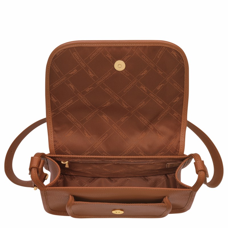 Torba Crossbody Longchamp Le FOULONNÉ M Damskie Caramel Polska | 10135021121