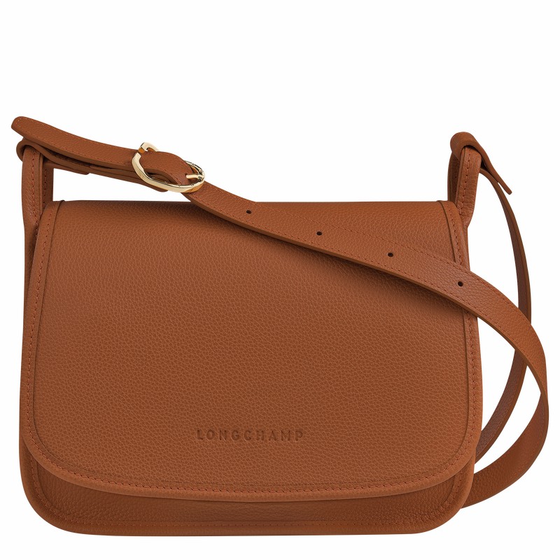 Torba Crossbody Longchamp Le FOULONNÉ M Damskie Caramel Polska | 10135021121