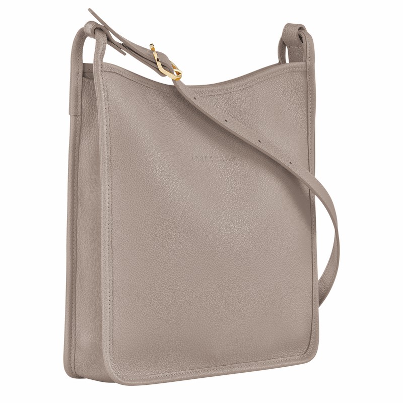 Torba Crossbody Longchamp Le FOULONNÉ M Damskie Szare Polska | 10140021P55