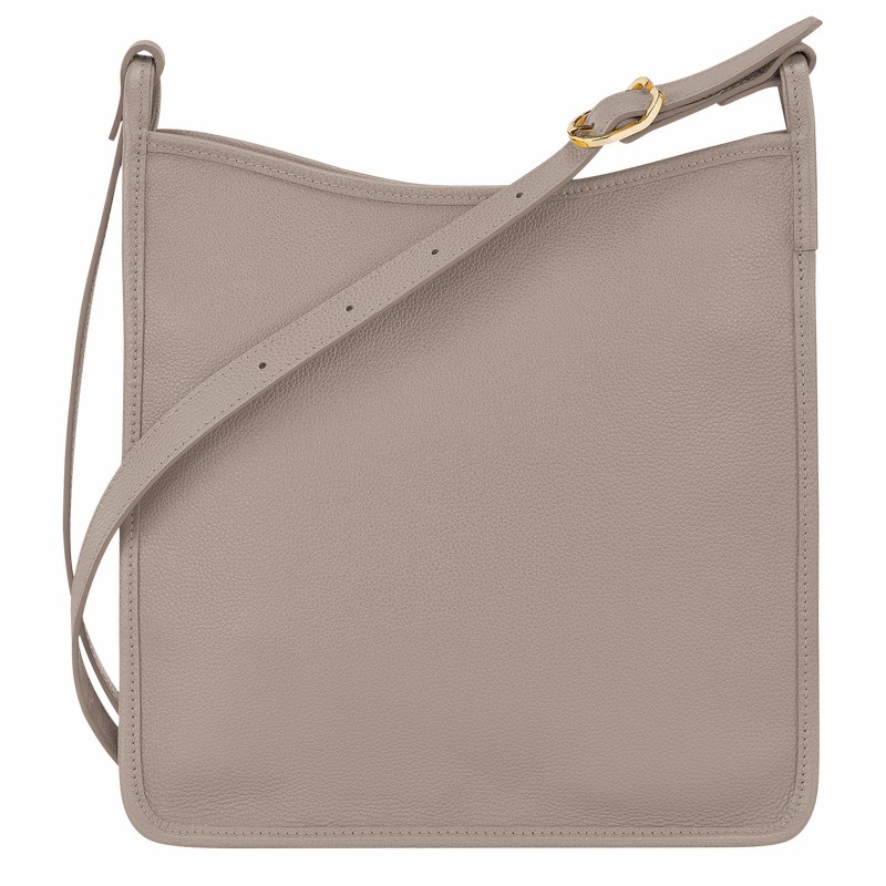 Torba Crossbody Longchamp Le FOULONNÉ M Damskie Szare Polska | 10140021P55