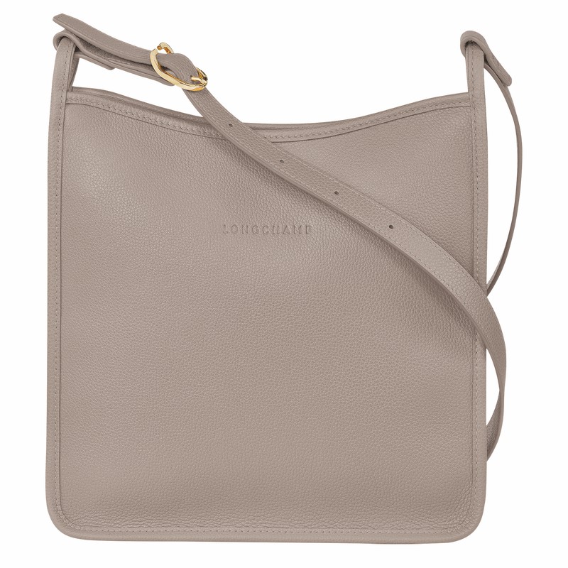 Torba Crossbody Longchamp Le FOULONNÉ M Damskie Szare Polska | 10140021P55