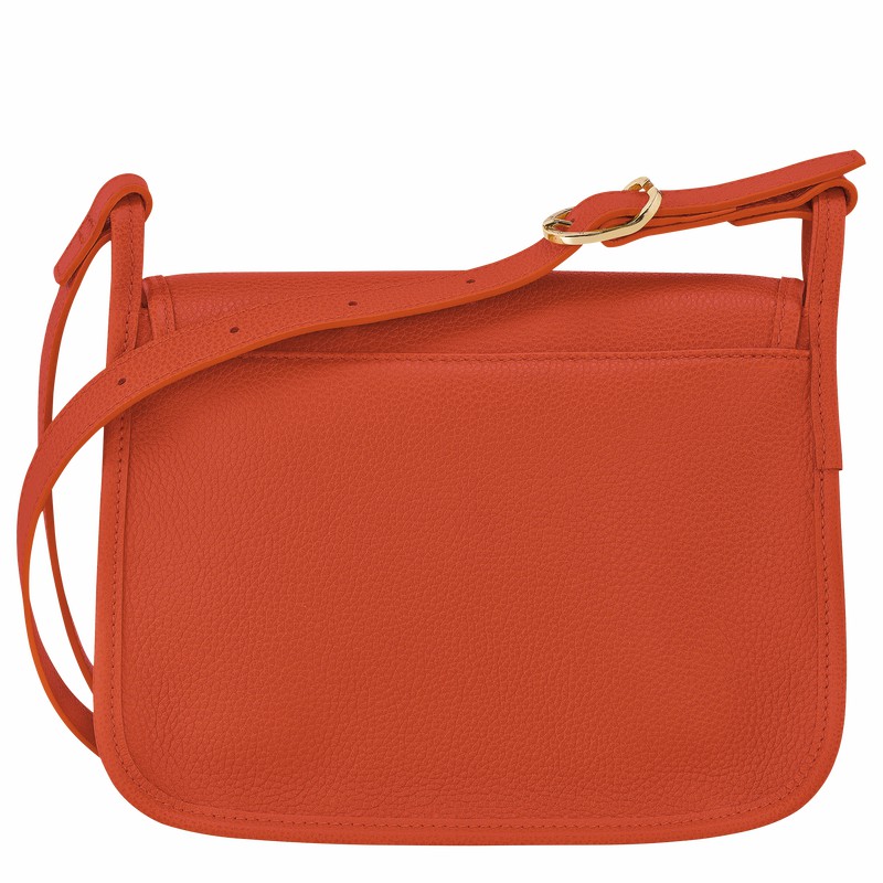 Torba Crossbody Longchamp Le FOULONNÉ M Damskie Pomarańczowe Polska | 10135021685