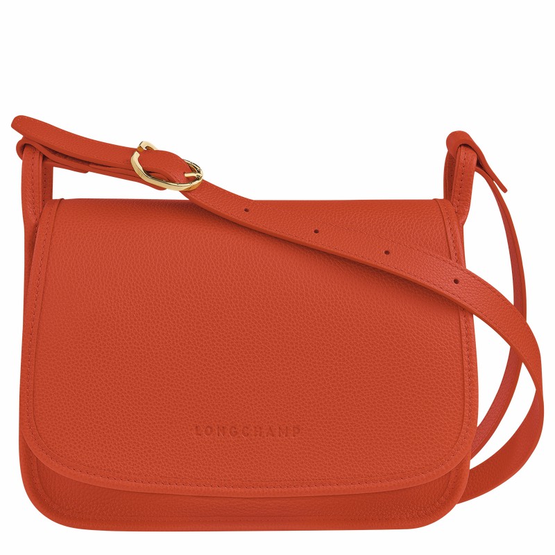 Torba Crossbody Longchamp Le FOULONNÉ M Damskie Pomarańczowe Polska | 10135021685