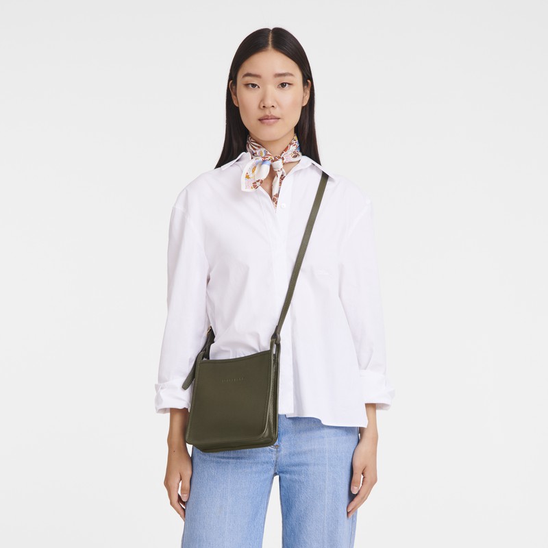 Torba Crossbody Longchamp Le FOULONNÉ S Damskie Khaki Polska | 10138021892