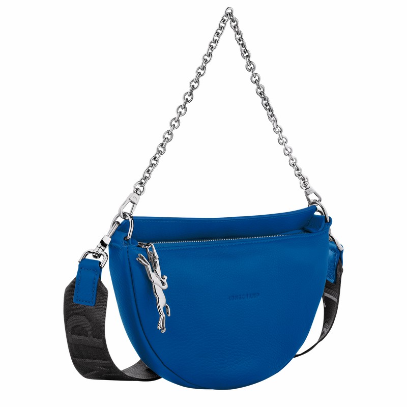 Torba Crossbody Longchamp Smile S Damskie Niebieskie Polska | 10224HDSI17