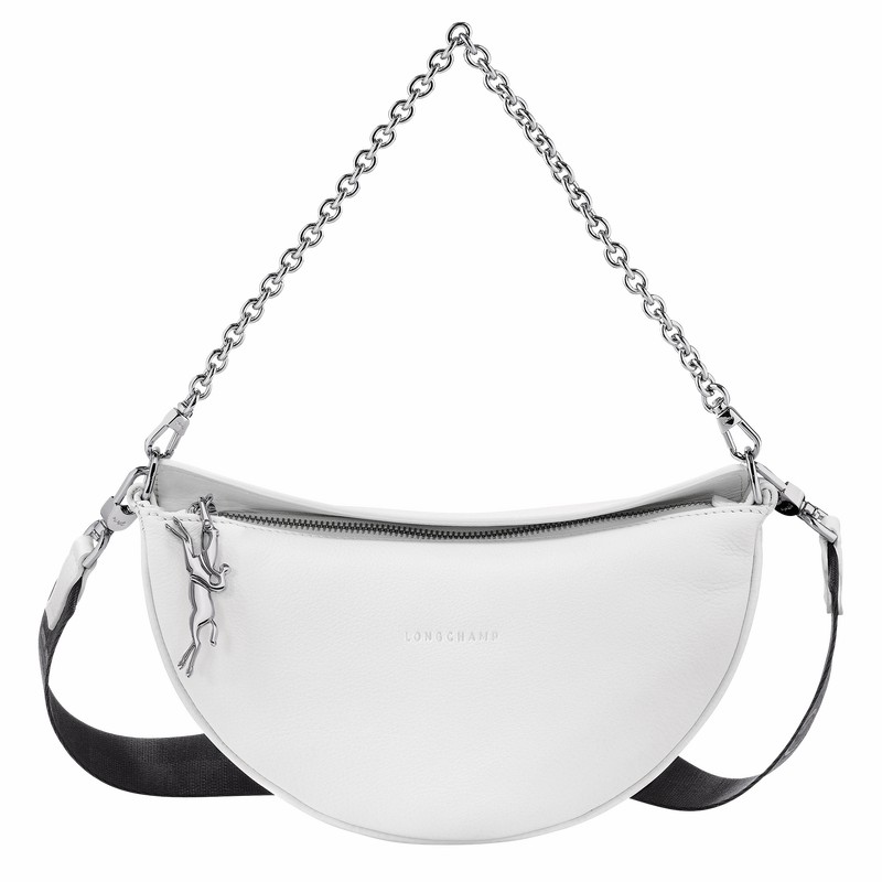 Torba Crossbody Longchamp Smile S Damskie Białe Polska | 10224HDS007