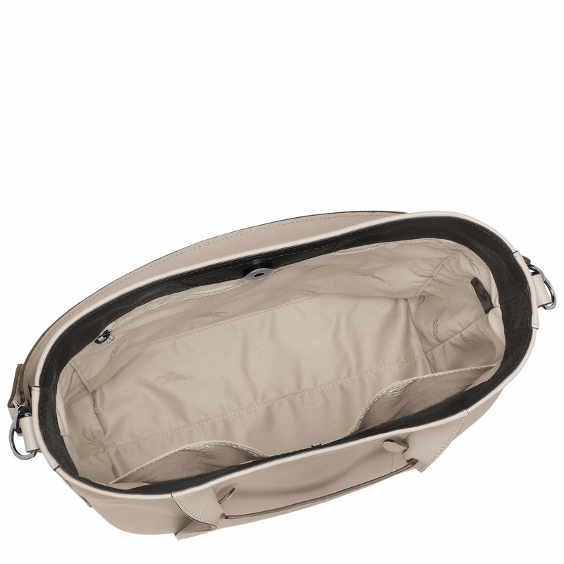 Torba Hobo Longchamp 3D M Damskie Szare Polska | 10225HCV299