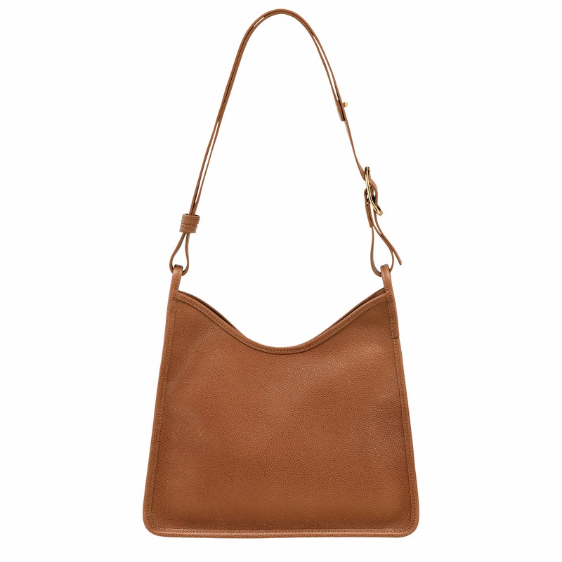 Torba Hobo Longchamp Le FOULONNÉ M Damskie Caramel Polska | 10155021121