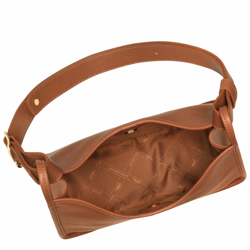 Torba Hobo Longchamp Le FOULONNÉ M Damskie Caramel Polska | 10155021121