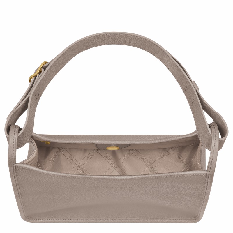 Torba Hobo Longchamp Le FOULONNÉ M Damskie Szare Polska | 10155021P55