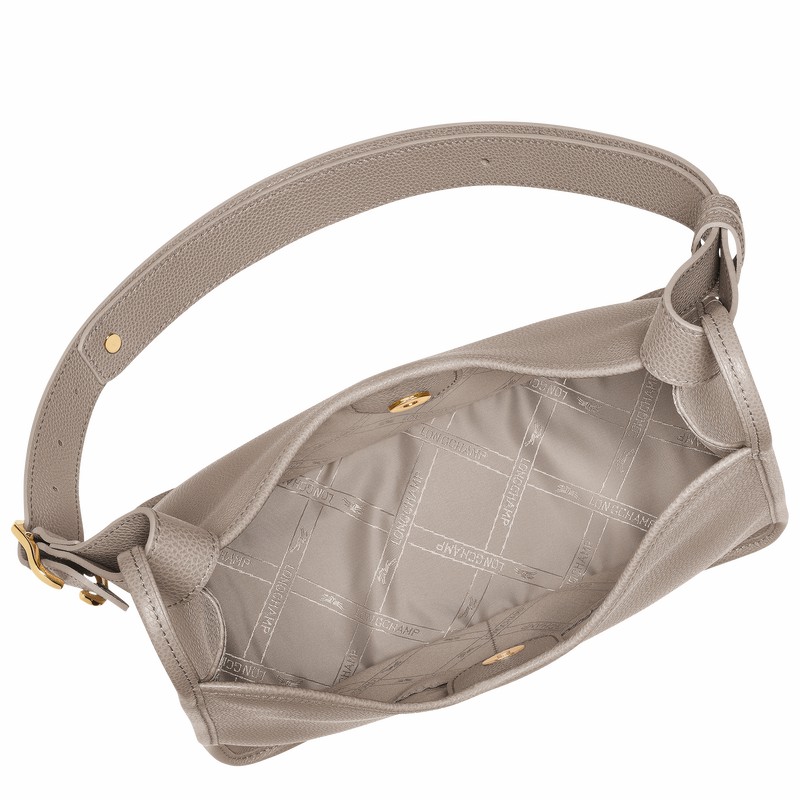 Torba Hobo Longchamp Le FOULONNÉ M Damskie Szare Polska | 10155021P55