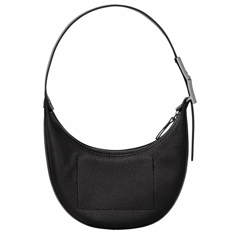 Torba Hobo Longchamp Le Roseau Essential S Damskie Czarne Polska | 10217968001