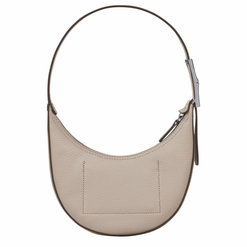 Torba Hobo Longchamp Le Roseau Essential S Damskie Szare Polska | 10217968266