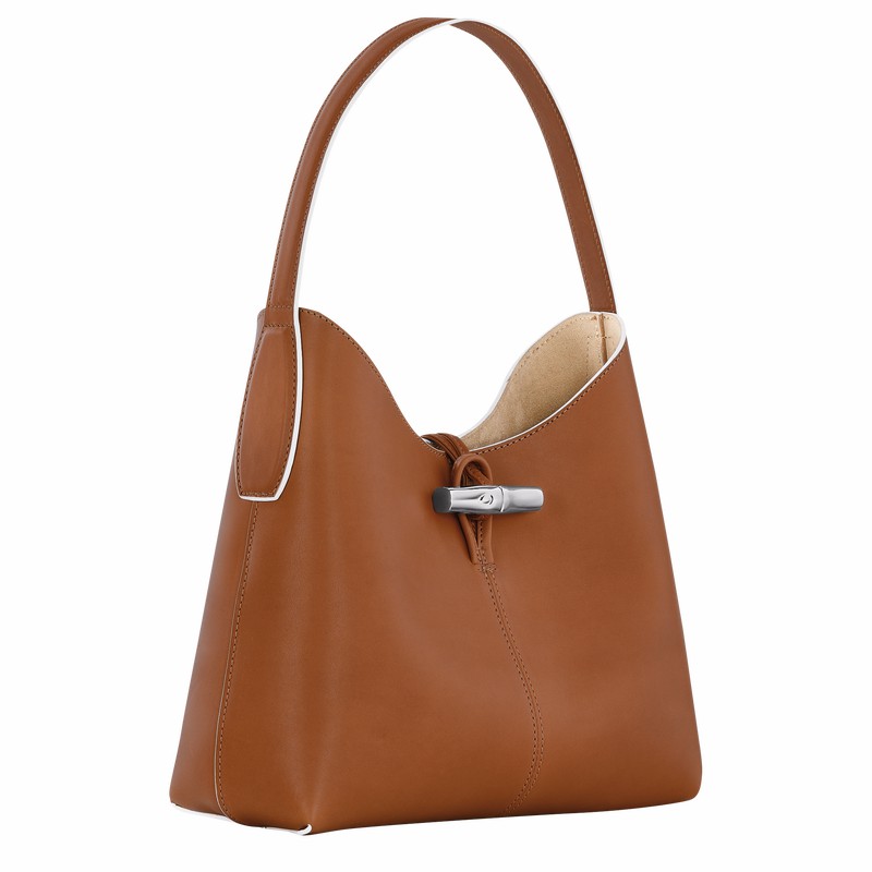 Torba Hobo Longchamp Le Roseau M Damskie Brązowe Polska | 10153HQS504