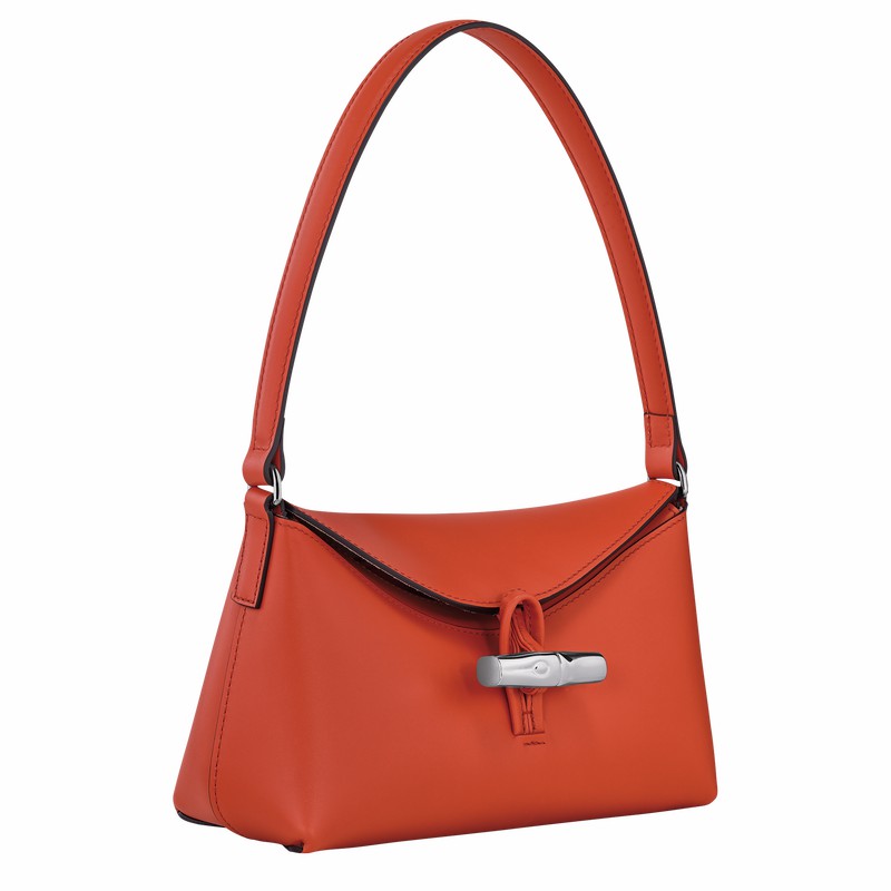 Torba Hobo Longchamp Le Roseau S Damskie Pomarańczowe Polska | 10230HCL685