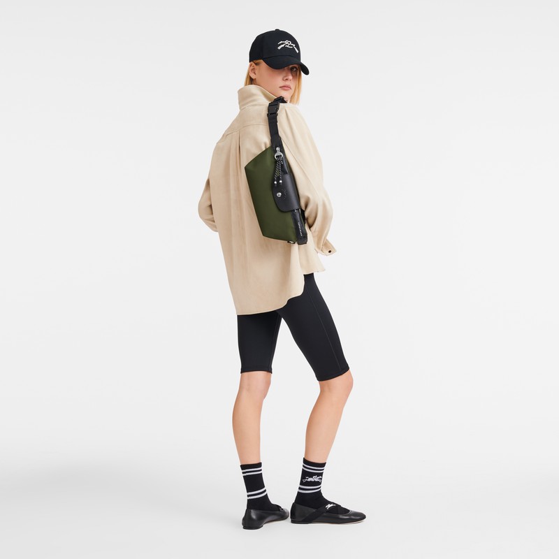 Torba Na Talię Longchamp Le Pliage Energy M Damskie Khaki Polska | 10256HSR892