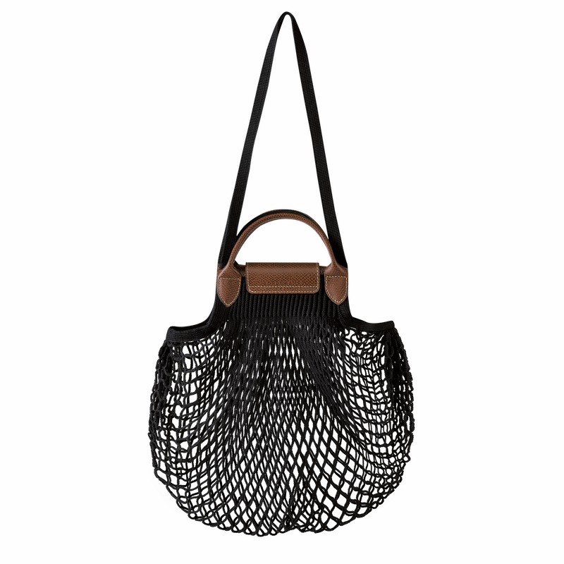 Torba na Ramię Longchamp Le Pliage Filet L Damskie Czarne Polska | 10121HVH001