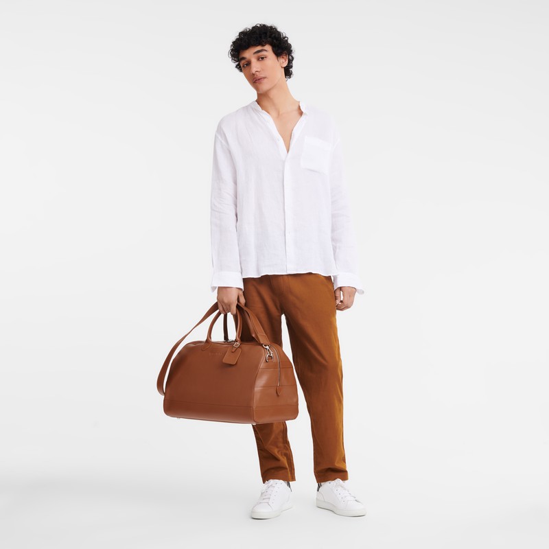 Torby Podróżne Longchamp Le FOULONNÉ M Męskie Caramel Polska | L1302021F72-