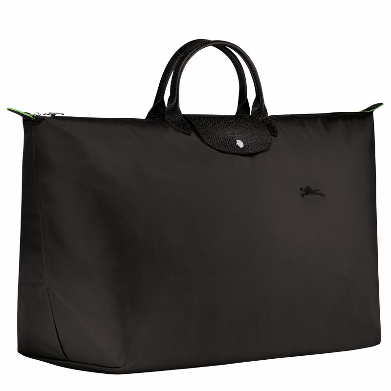 Torby Podróżne Longchamp Le Pliage Green M Męskie Czarne Polska | L1625919001-