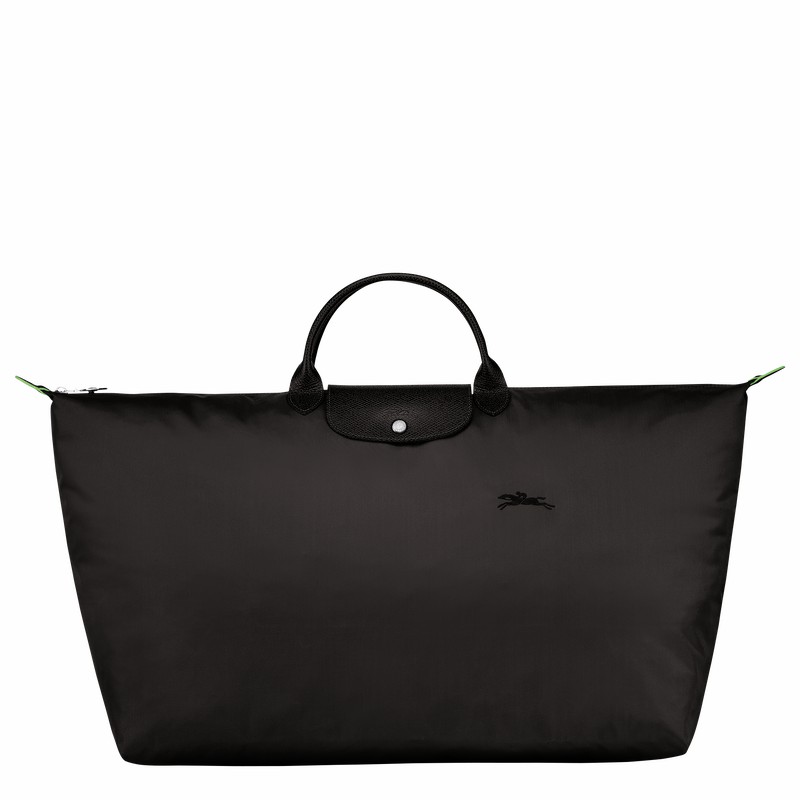 Torby Podróżne Longchamp Le Pliage Green M Męskie Czarne Polska | L1625919001-