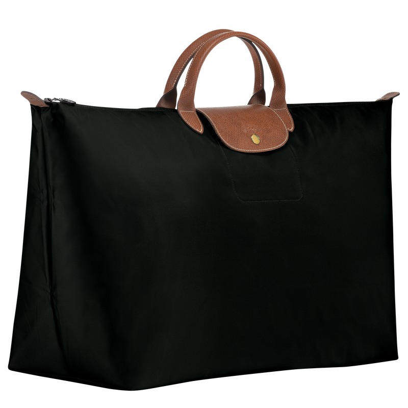 Torby Podróżne Longchamp Le Pliage Original M Męskie Czarne Polska | L1625089001-