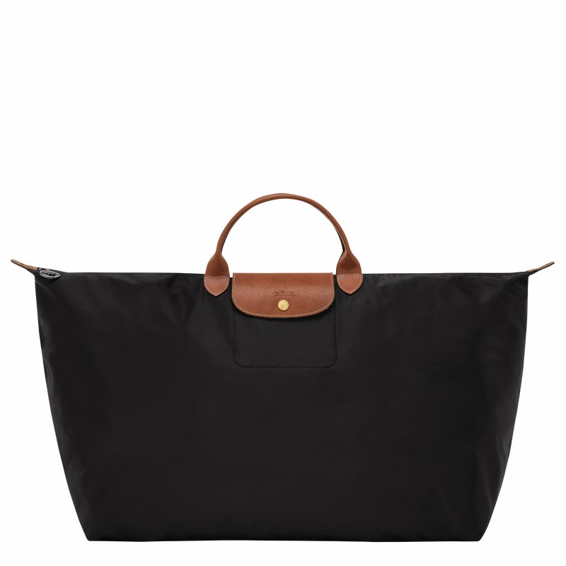 Torby Podróżne Longchamp Le Pliage Original M Męskie Czarne Polska | L1625089001-