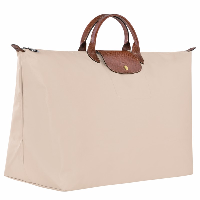 Torby Podróżne Longchamp Le Pliage Original M Męskie Białe Polska | L1625089P71-