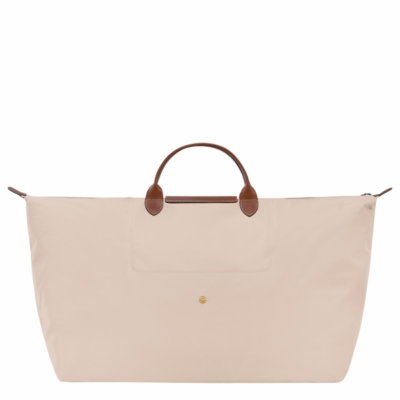 Torby Podróżne Longchamp Le Pliage Original M Męskie Białe Polska | L1625089P71-