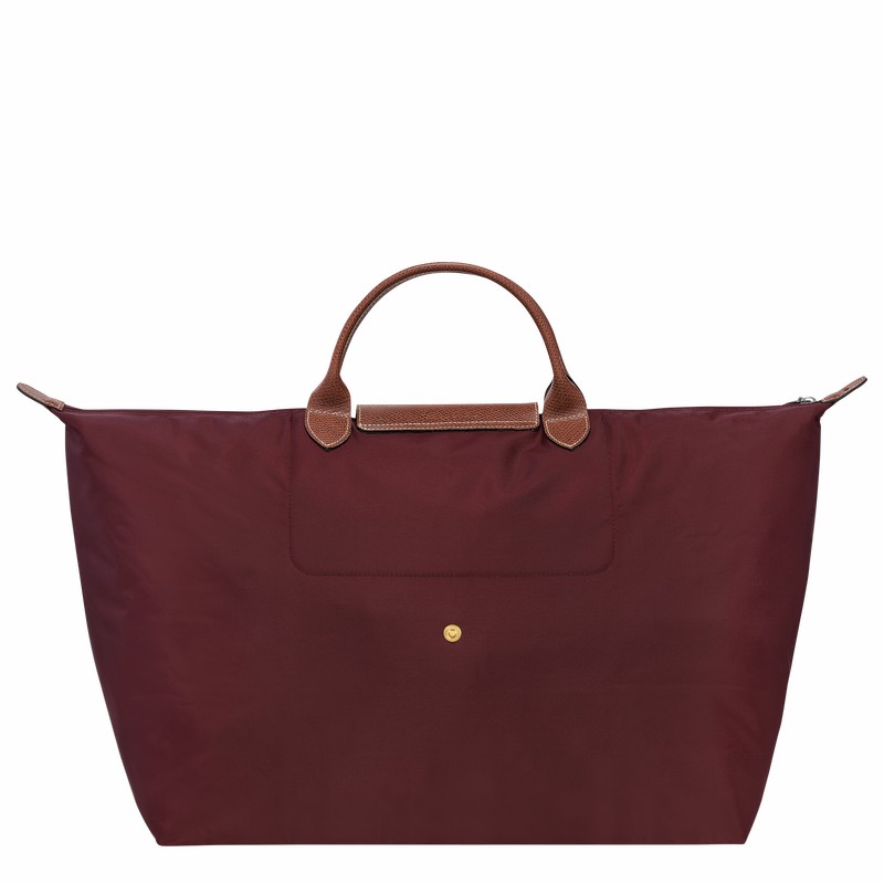 Torby Podróżne Longchamp Le Pliage Original S Męskie Bordowe Polska | L1624089P87-