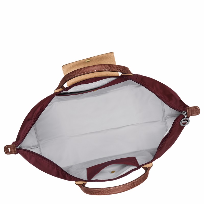 Torby Podróżne Longchamp Le Pliage Original S Męskie Bordowe Polska | L1624089P87-