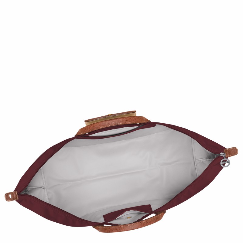 Torby Podróżne Longchamp Le Pliage Original M Męskie Bordowe Polska | L1625089P87-