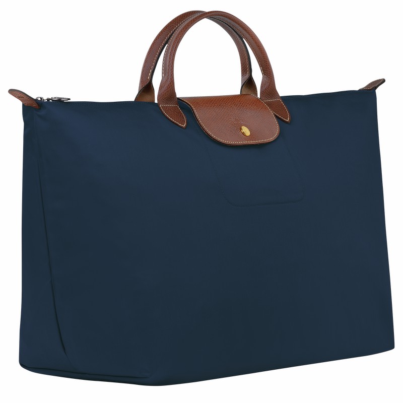 Torby Podróżne Longchamp Le Pliage Original S Męskie Granatowe Polska | L1624089P68-