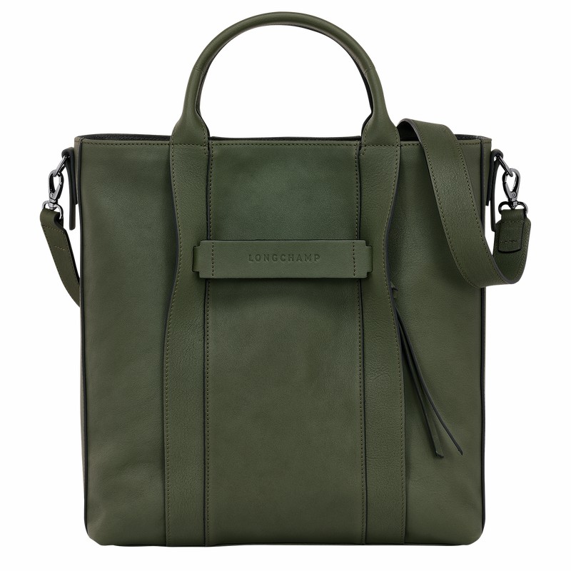 Torby Tote Longchamp 3D L Damskie Khaki Polska | 20052HCV292